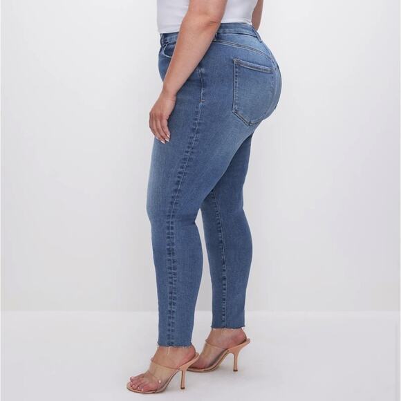 Good American Always Fits Good Legs Stretch Skinny Cropped Jeans Sz 28-32 - Picture 15 of 15